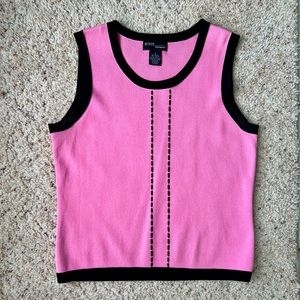 Pink Sleeveless Knit Top